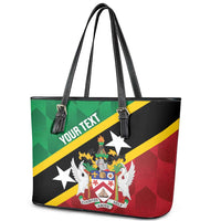 Custom Saint Kitts and Nevis Cricket Leather Tote Bag Go Champions Patriots