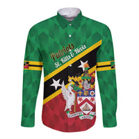Custom Saint Kitts and Nevis Cricket Long Sleeve Button Shirt Go Champions Patriots