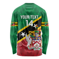 Custom Saint Kitts and Nevis Cricket Long Sleeve Shirt Go Champions Patriots
