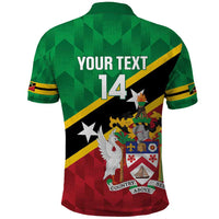Custom Saint Kitts and Nevis Cricket Polo Shirt Go Champions Patriots