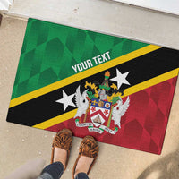 Custom Saint Kitts and Nevis Cricket Rubber Doormat Go Champions Patriots