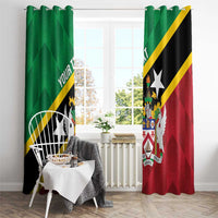 Custom Saint Kitts and Nevis Cricket Window Curtain Go Champions Patriots
