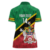 Custom Saint Kitts and Nevis Cricket Women Polo Shirt Go Champions Patriots