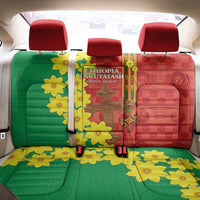 Enkutatash Ethiopia Back Car Seat Cover Melkam Addis Amet Adey Abeba Flower - Wonder Print Shop