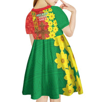 Enkutatash Ethiopia Kid Short Sleeve Dress Melkam Addis Amet Adey Abeba Flower - Wonder Print Shop