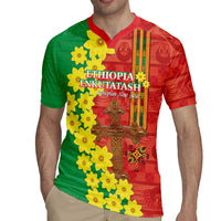Enkutatash Ethiopia Rugby Jersey Melkam Addis Amet Adey Abeba Flower - Wonder Print Shop