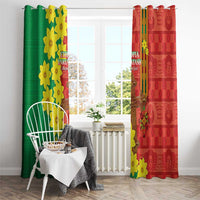 Enkutatash Ethiopia Window Curtain Melkam Addis Amet Adey Abeba Flower - Wonder Print Shop