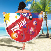 Personalised Philippines Billiards Beach Blanket Cue With Balls Flag Style - Wonder Print Shop