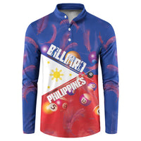 Personalised Philippines Billiards Button Sweatshirt Cue With Balls Flag Style - Wonder Print Shop