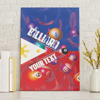 Personalised Philippines Billiards Canvas Wall Art Cue With Balls Flag Style - Wonder Print Shop
