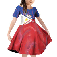 Personalised Philippines Billiards Family Matching Off Shoulder Short Dress and Hawaiian Shirt Cue With Balls Flag Style - Wonder Print Shop