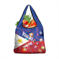Personalised Philippines Billiards Grocery Bag Cue With Balls Flag Style - Wonder Print Shop