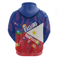 Personalised Philippines Billiards Hoodie Cue With Balls Flag Style - Wonder Print Shop