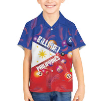 Personalised Philippines Billiards Kid Hawaiian Shirt Cue With Balls Flag Style - Wonder Print Shop