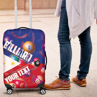 Personalised Philippines Billiards Luggage Cover Cue With Balls Flag Style - Wonder Print Shop