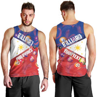 Personalised Philippines Billiards Men Tank Top Cue With Balls Flag Style - Wonder Print Shop
