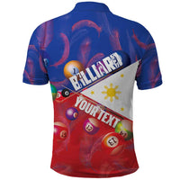 Personalised Philippines Billiards Polo Shirt Cue With Balls Flag Style - Wonder Print Shop