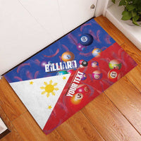 Personalised Philippines Billiards Rubber Doormat Cue With Balls Flag Style - Wonder Print Shop