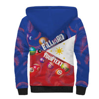 Personalised Philippines Billiards Sherpa Hoodie Cue With Balls Flag Style - Wonder Print Shop