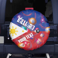 Personalised Philippines Billiards Spare Tire Cover Cue With Balls Flag Style - Wonder Print Shop