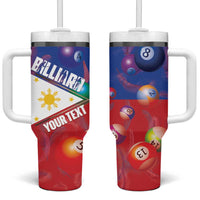 Personalised Philippines Billiards Tumbler With Handle Cue With Balls Flag Style - Wonder Print Shop