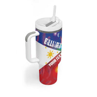 Personalised Philippines Billiards Tumbler With Handle Cue With Balls Flag Style - Wonder Print Shop