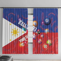 Personalised Philippines Billiards Window Curtain Cue With Balls Flag Style - Wonder Print Shop
