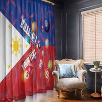 Personalised Philippines Billiards Window Curtain Cue With Balls Flag Style - Wonder Print Shop