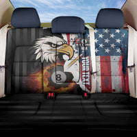 Personalized United States Billiards Back Car Seat Cover Eagle On Fire 8 Ball - Wonder Print Shop