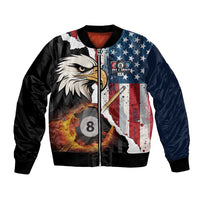 Personalized United States Billiards Bomber Jacket Eagle On Fire 8 Ball - Wonder Print Shop