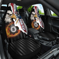 Personalized United States Billiards Car Seat Cover Eagle On Fire 8 Ball - Wonder Print Shop