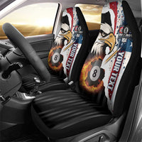 Personalized United States Billiards Car Seat Cover Eagle On Fire 8 Ball - Wonder Print Shop