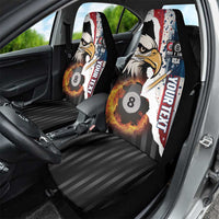 Personalized United States Billiards Car Seat Cover Eagle On Fire 8 Ball - Wonder Print Shop