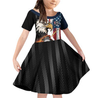 Personalized United States Billiards Family Matching Off Shoulder Short Dress and Hawaiian Shirt Eagle On Fire 8 Ball - Wonder Print Shop