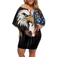 Personalized United States Billiards Family Matching Off Shoulder Short Dress and Hawaiian Shirt Eagle On Fire 8 Ball - Wonder Print Shop