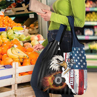 Personalized United States Billiards Grocery Bag Eagle On Fire 8 Ball - Wonder Print Shop