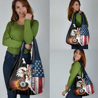 Personalized United States Billiards Grocery Bag Eagle On Fire 8 Ball - Wonder Print Shop