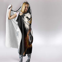 Personalized United States Billiards Hooded Blanket Eagle On Fire 8 Ball - Wonder Print Shop