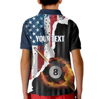 Personalized United States Billiards Kid Polo Shirt Eagle On Fire 8 Ball - Wonder Print Shop