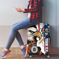 Personalized United States Billiards Luggage Cover Eagle On Fire 8 Ball - Wonder Print Shop