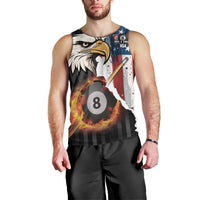 Personalized United States Billiards Men Tank Top Eagle On Fire 8 Ball - Wonder Print Shop