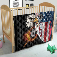 Personalized United States Billiards Quilt Eagle On Fire 8 Ball - Wonder Print Shop