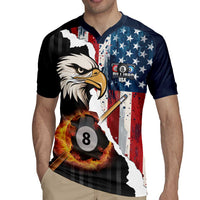 Personalized United States Billiards Rugby Jersey Eagle On Fire 8 Ball - Wonder Print Shop