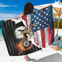 Personalized United States Billiards Sarong Eagle On Fire 8 Ball - Wonder Print Shop