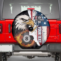 Personalized United States Billiards Spare Tire Cover Eagle On Fire 8 Ball - Wonder Print Shop
