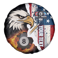 Personalized United States Billiards Spare Tire Cover Eagle On Fire 8 Ball - Wonder Print Shop