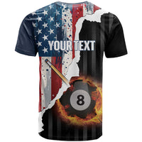 Personalized United States Billiards T Shirt Eagle On Fire 8 Ball - Wonder Print Shop