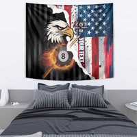 Personalized United States Billiards Tapestry Eagle On Fire 8 Ball - Wonder Print Shop
