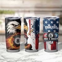 Personalized United States Billiards Tumbler Cup Eagle On Fire 8 Ball - Wonder Print Shop