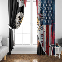 Personalized United States Billiards Window Curtain Eagle On Fire 8 Ball - Wonder Print Shop